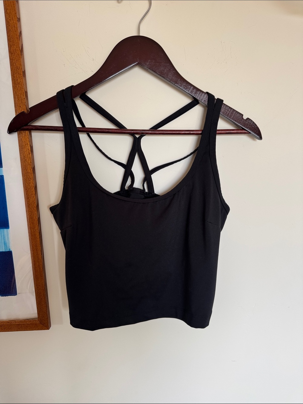 all in motion Black Strappy Back Tank Top